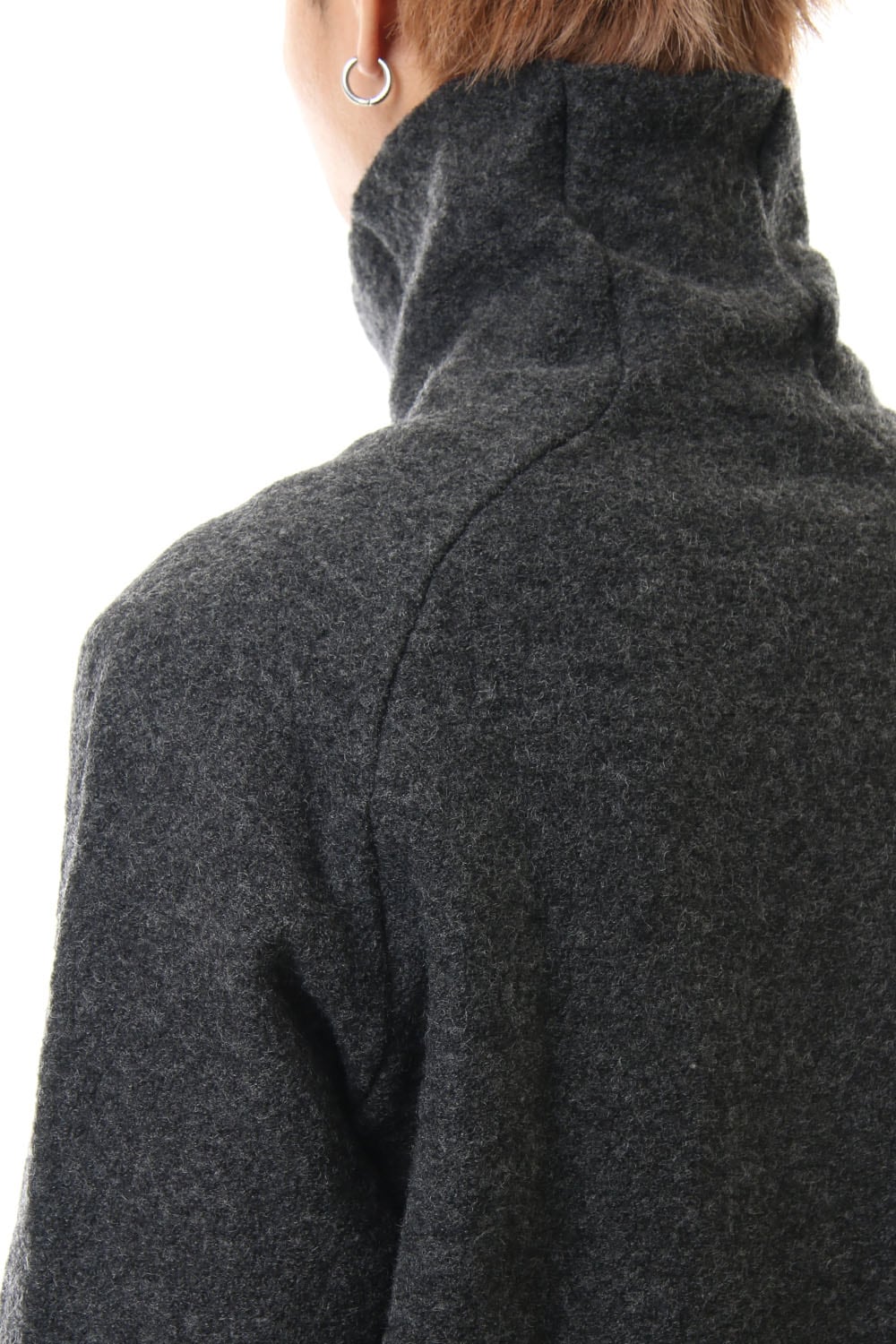 Boucle Bottle Neck L/S Knit D.Gray