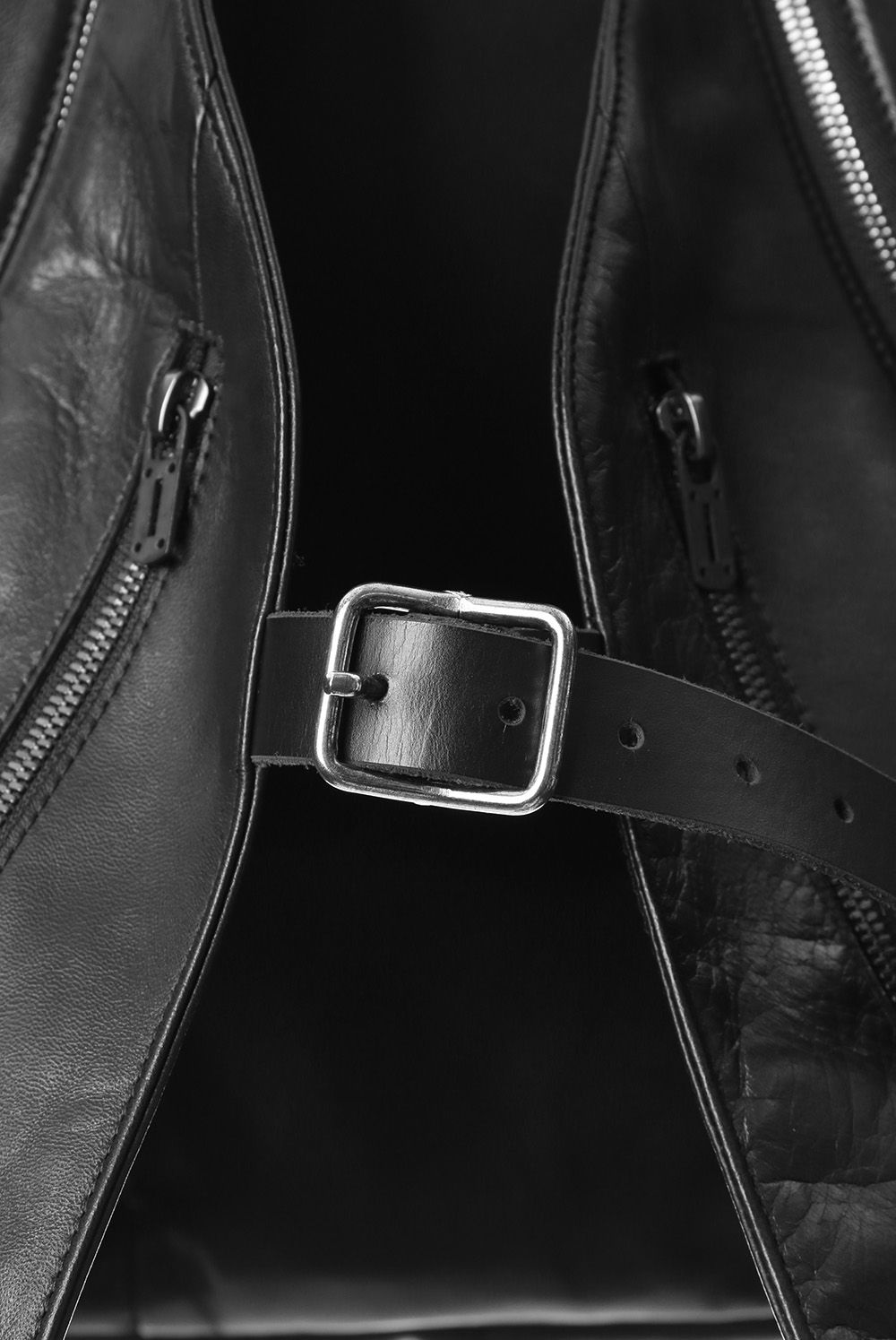 Horse Leather Vest Attached Back Pack