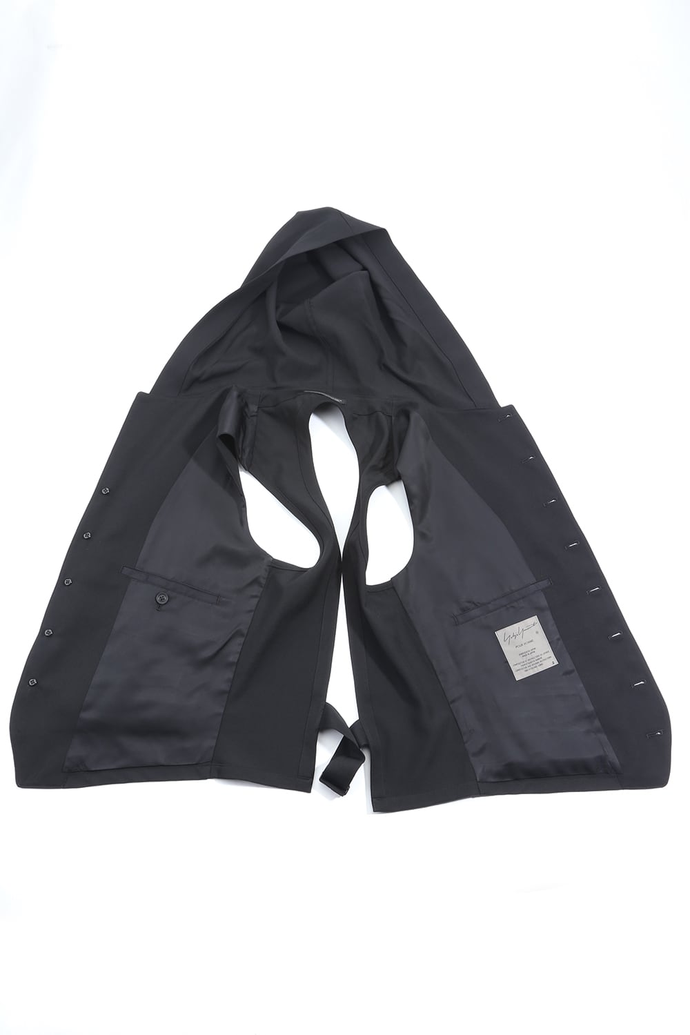 WInkled Gabardine Hoodie Vest