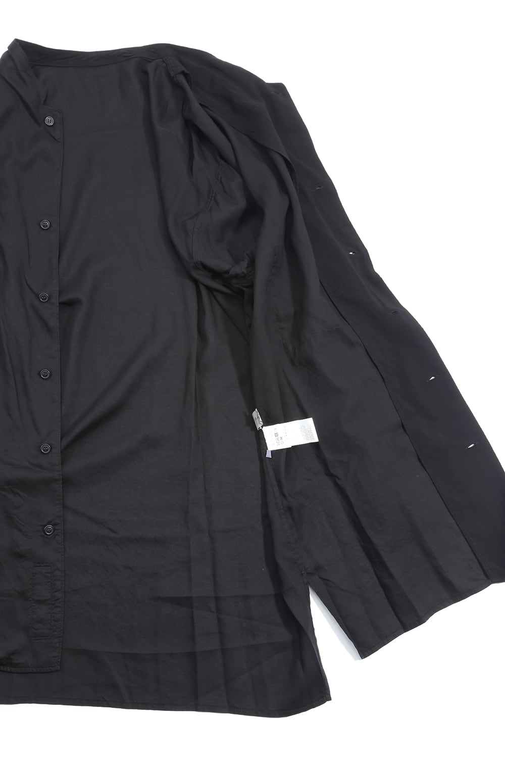 Rayon Tencel Open Collar Long Shirt