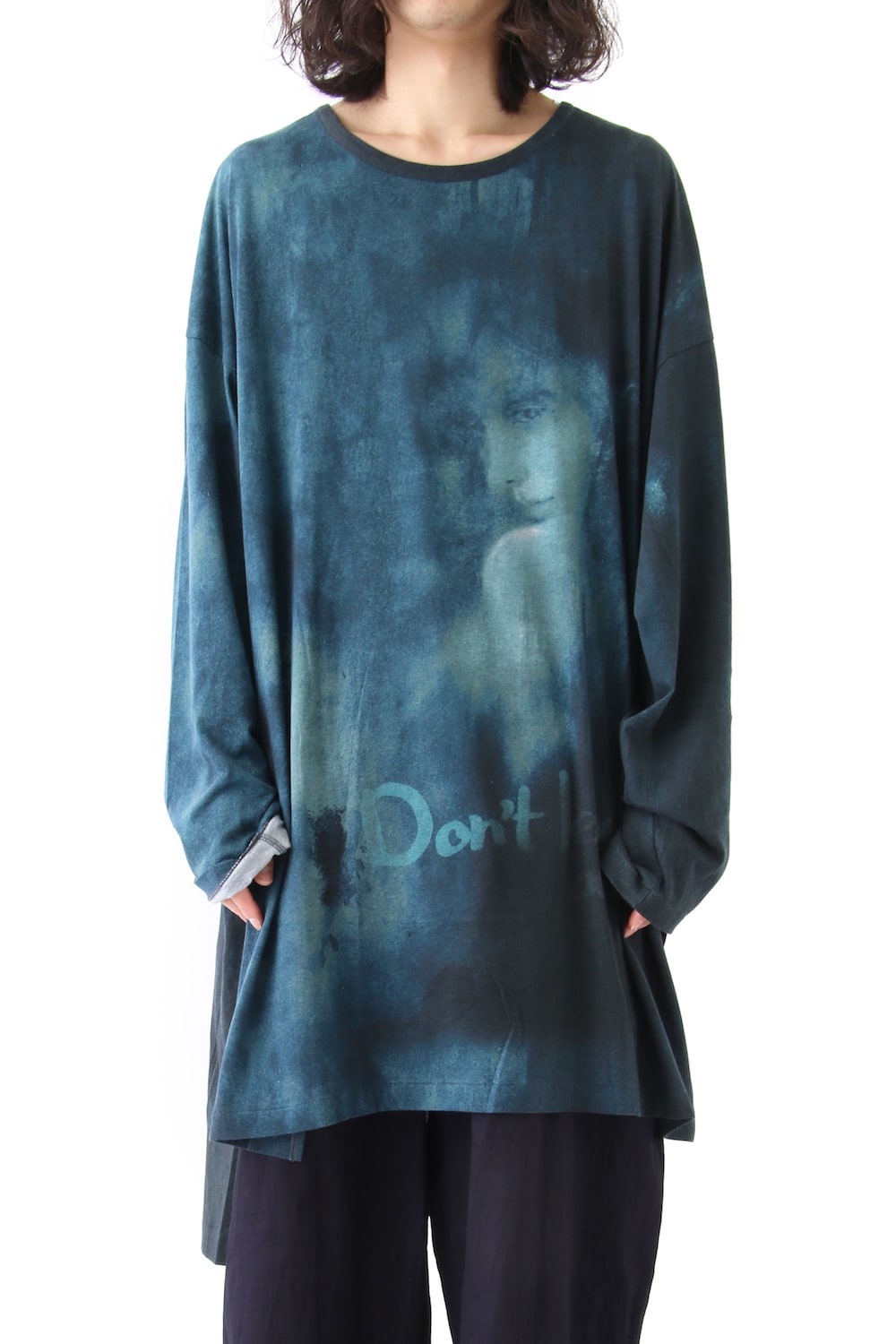 Print Oversized Round Neck Long Sleeve (Kagero)
