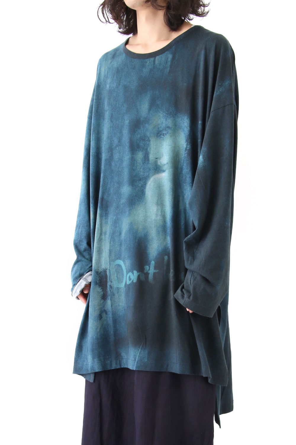 Print Oversized Round Neck Long Sleeve (Kagero)