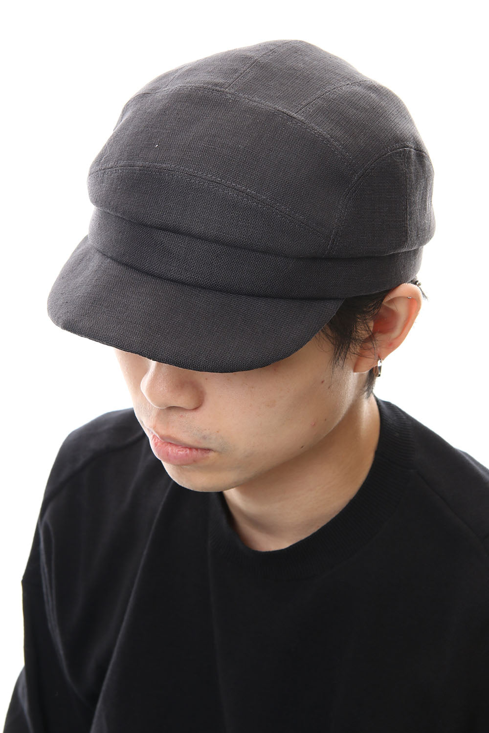 Cap LINEN FABRIC - Charcoal