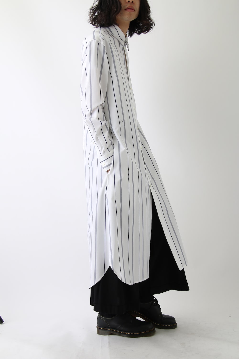 Long Shirt Dress C/E Stripe A