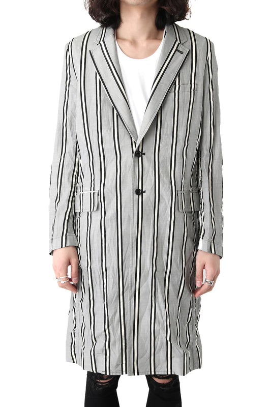 GROOVE STRIPE JACQUARD LONG JACKET