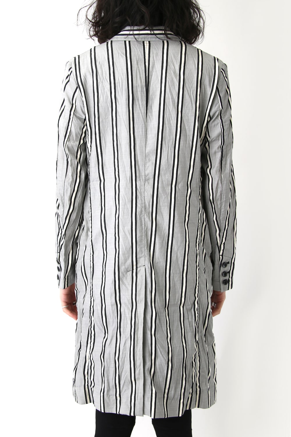 GROOVE STRIPE JACQUARD LONG JACKET
