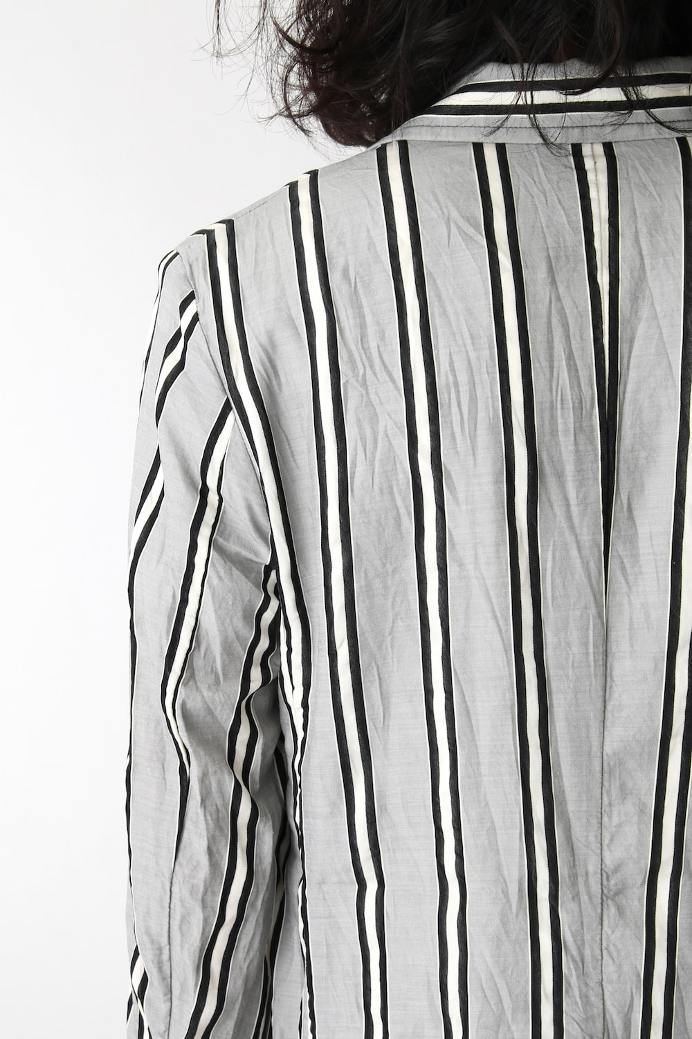 GROOVE STRIPE JACQUARD LONG JACKET