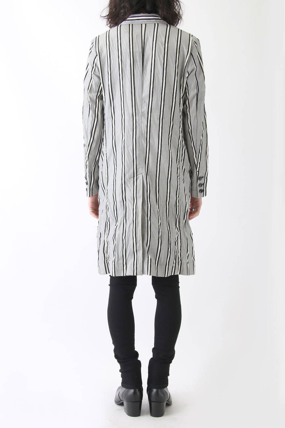 GROOVE STRIPE JACQUARD LONG JACKET