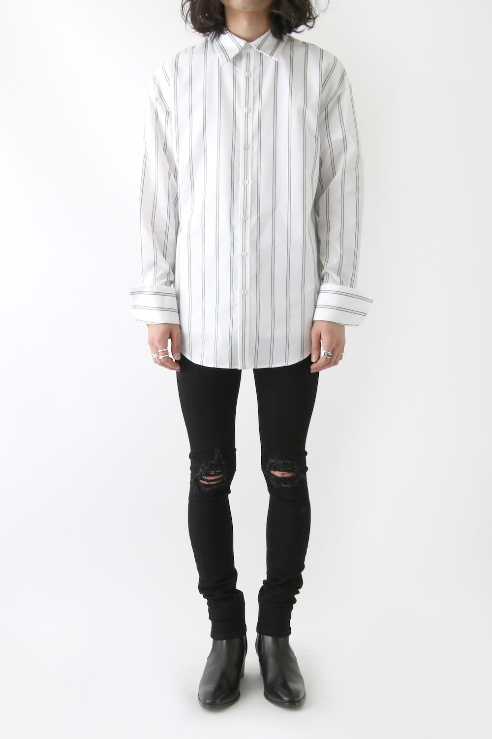 LINE STRIPE LOOSE SHIRTS
