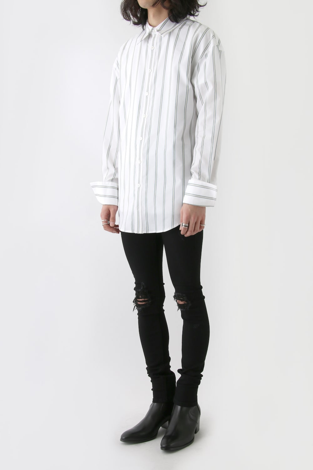 LINE STRIPE LOOSE SHIRTS