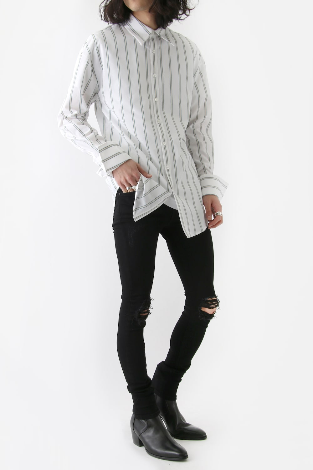LINE STRIPE LOOSE SHIRTS