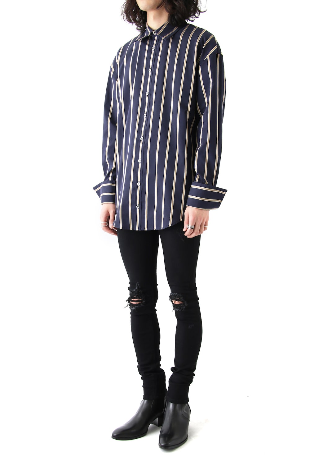 LINE STRIPE LOOSE SHIRTS