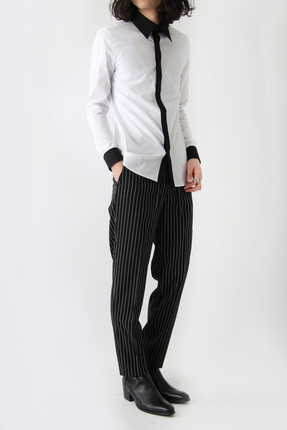 Ten/Ny ツイルストライプストレッチ Drawstring Easy Pants