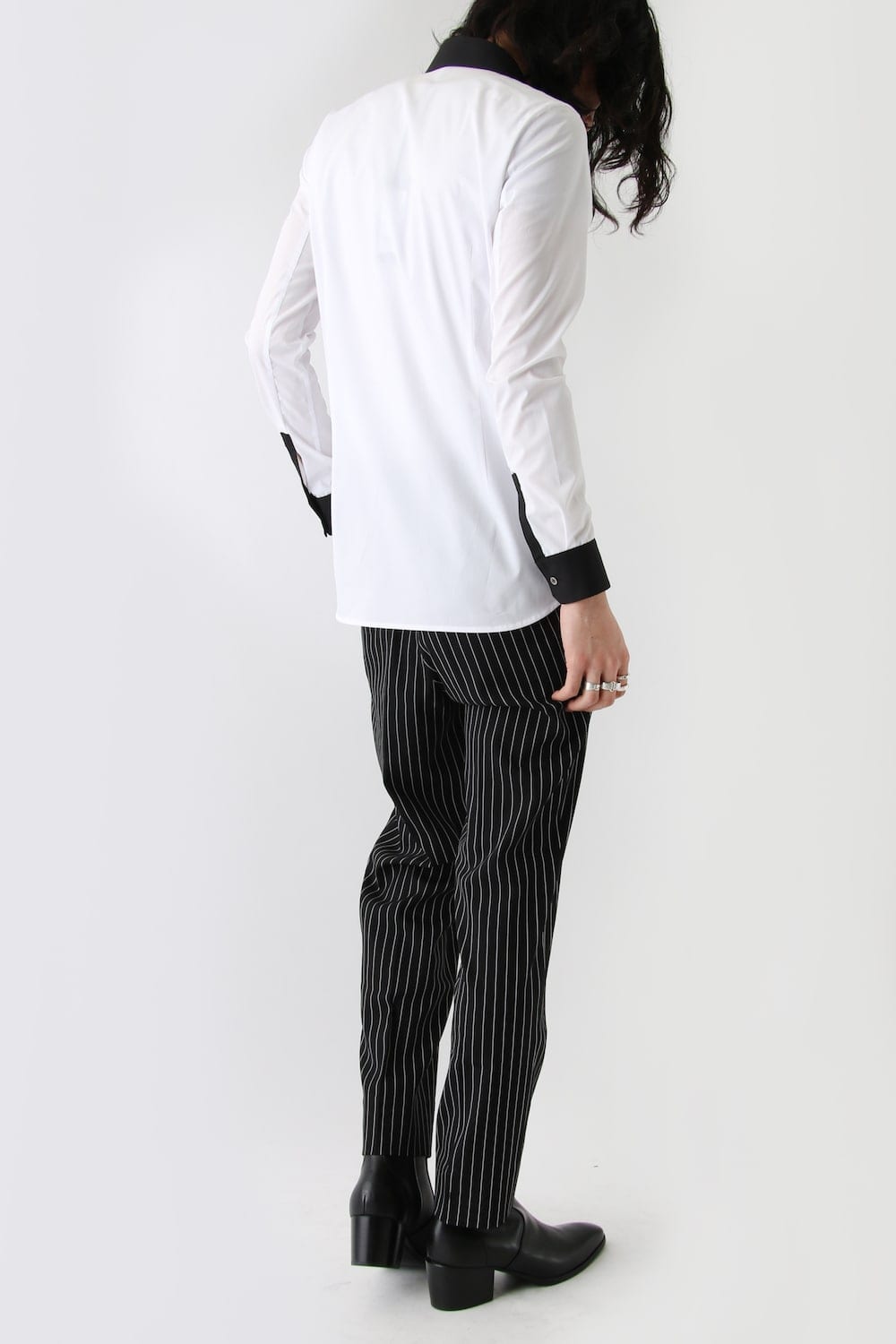 Ten/Ny ツイルストライプストレッチ Drawstring Easy Pants