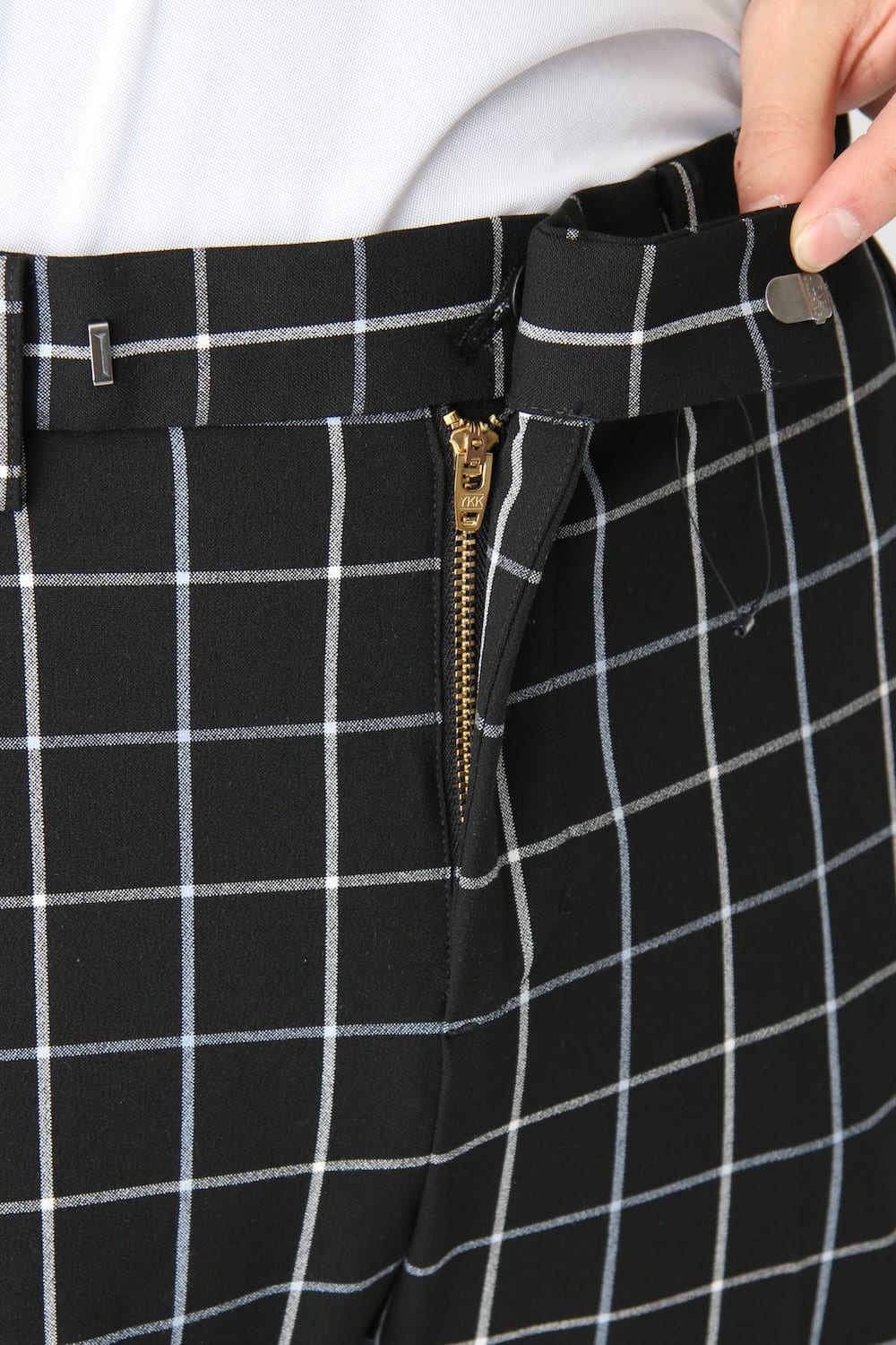 Tattersall Check Stretch Slacks