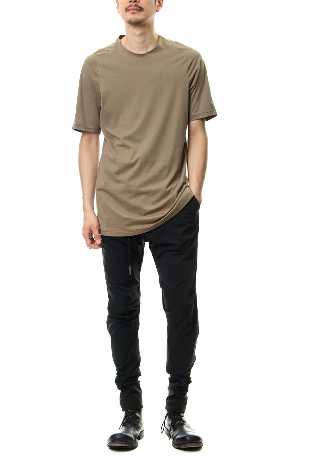 Short sleeve Indian cotton jersey ( SUVIN ) - Desert Gray