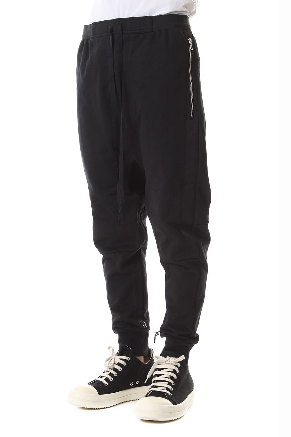 Middle fleece surrouel pants Black