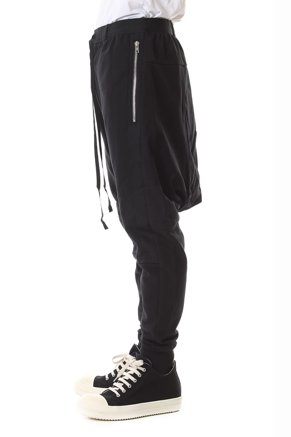 Middle fleece surrouel pants Black