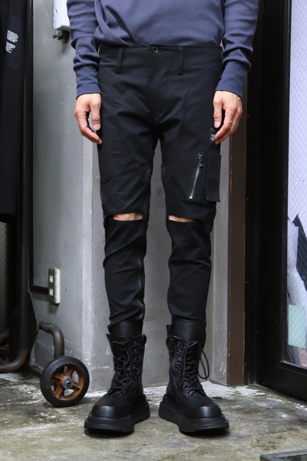 ZIP MOTORCYCLE PANTS Black