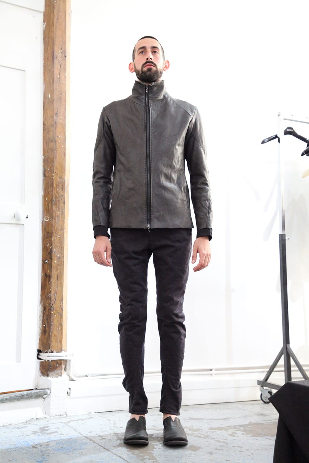 Leather jacket cow leather - Charcoal