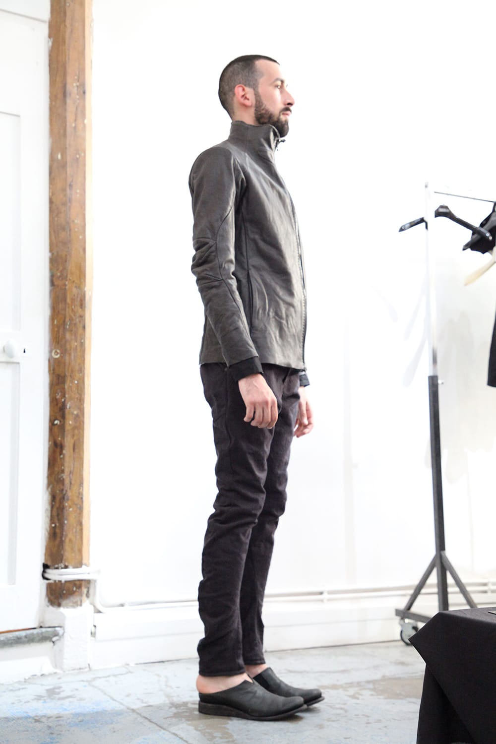 Leather jacket cow leather - Charcoal