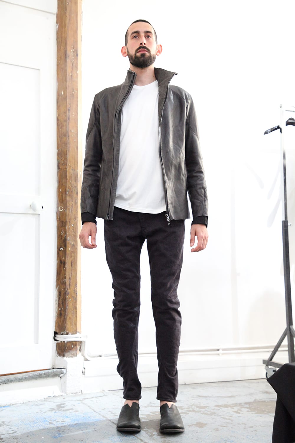 Leather jacket cow leather - Charcoal