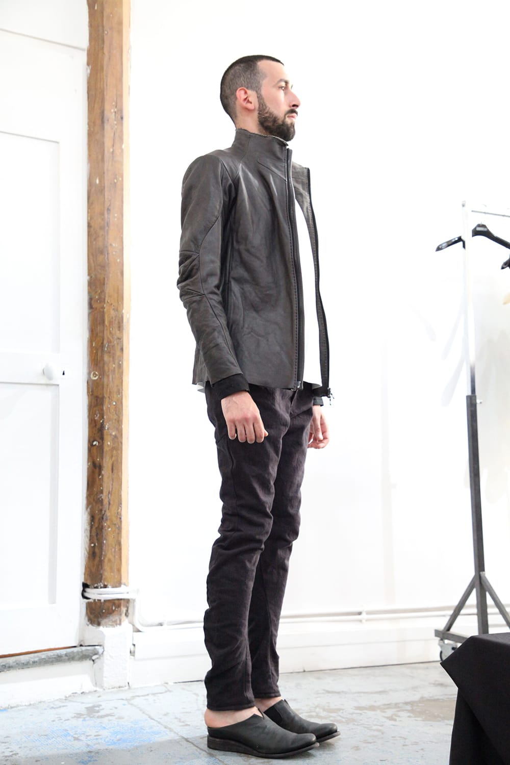 Leather jacket cow leather - Charcoal