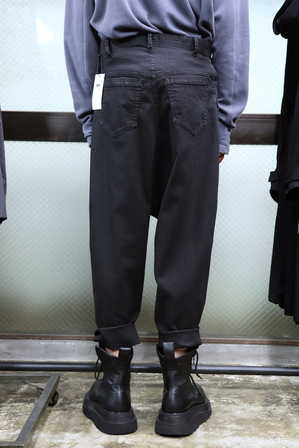 LOW CROTCH BAGGY PANTS Charcoal