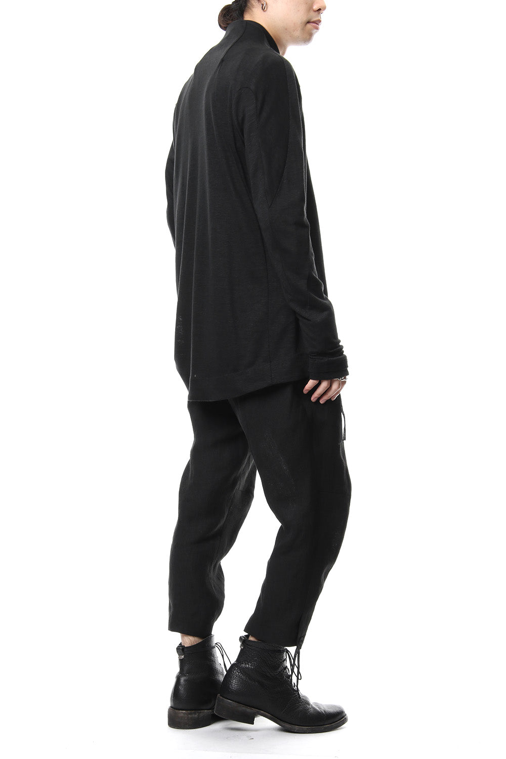 Linen tack tapered cropped pants - ST107-0049S