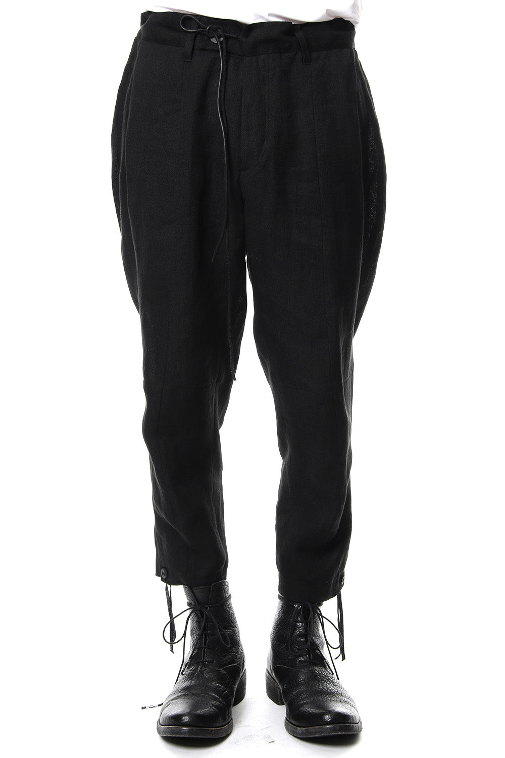 Linen tack tapered cropped pants - ST107-0049S