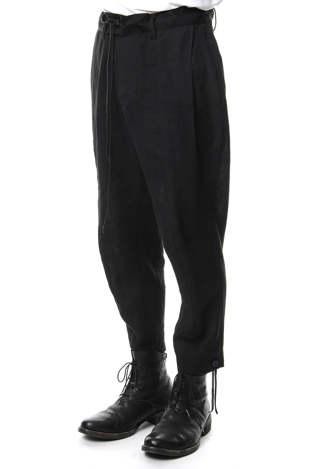 Linen tack tapered cropped pants - ST107-0049S