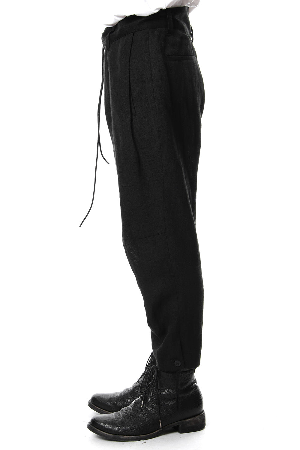 Linen tack tapered cropped pants - ST107-0049S