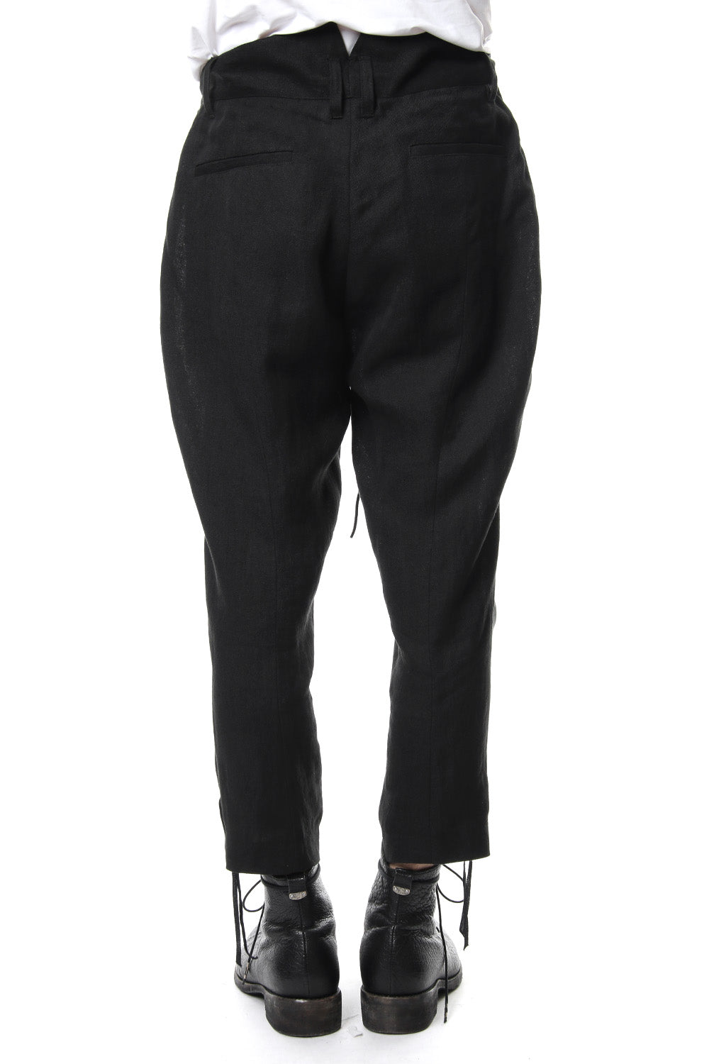 Linen tack tapered cropped pants - ST107-0049S