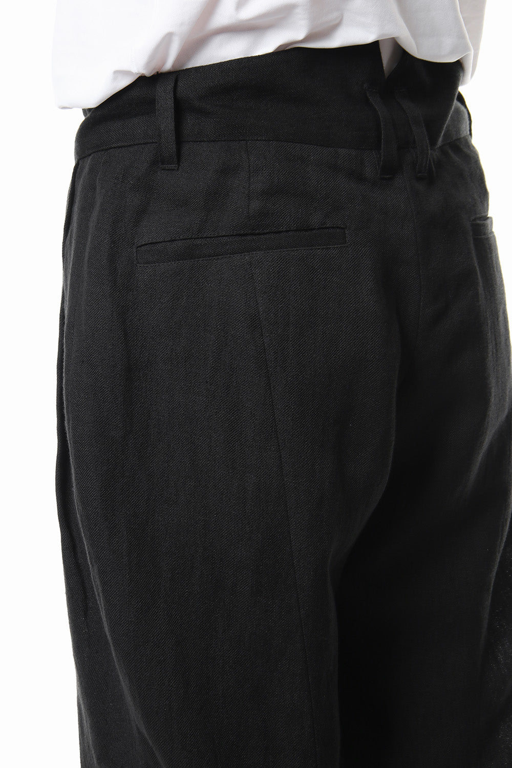 Linen tack tapered cropped pants - ST107-0049S