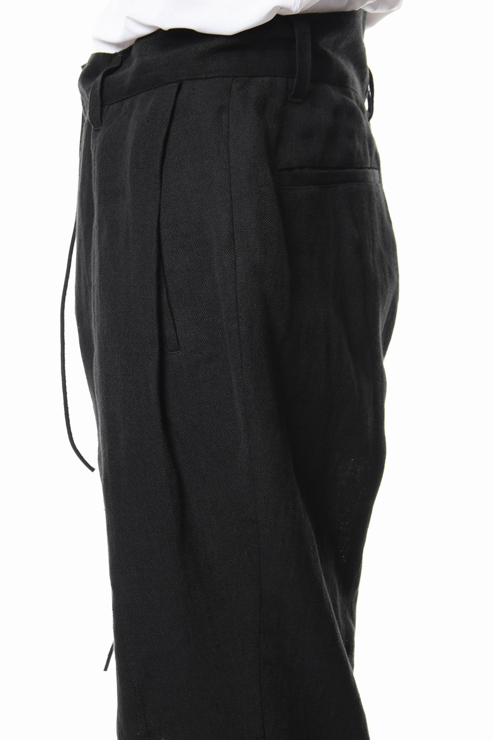 Linen tack tapered cropped pants - ST107-0049S