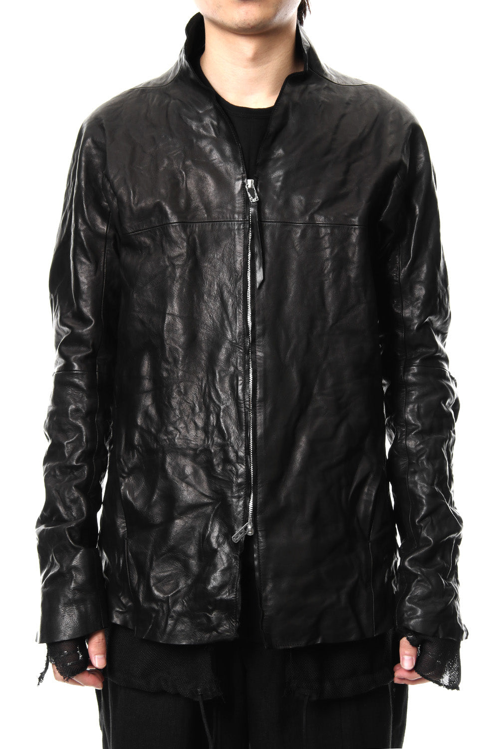 Horse leather zip up cardigan - ST105-0029S