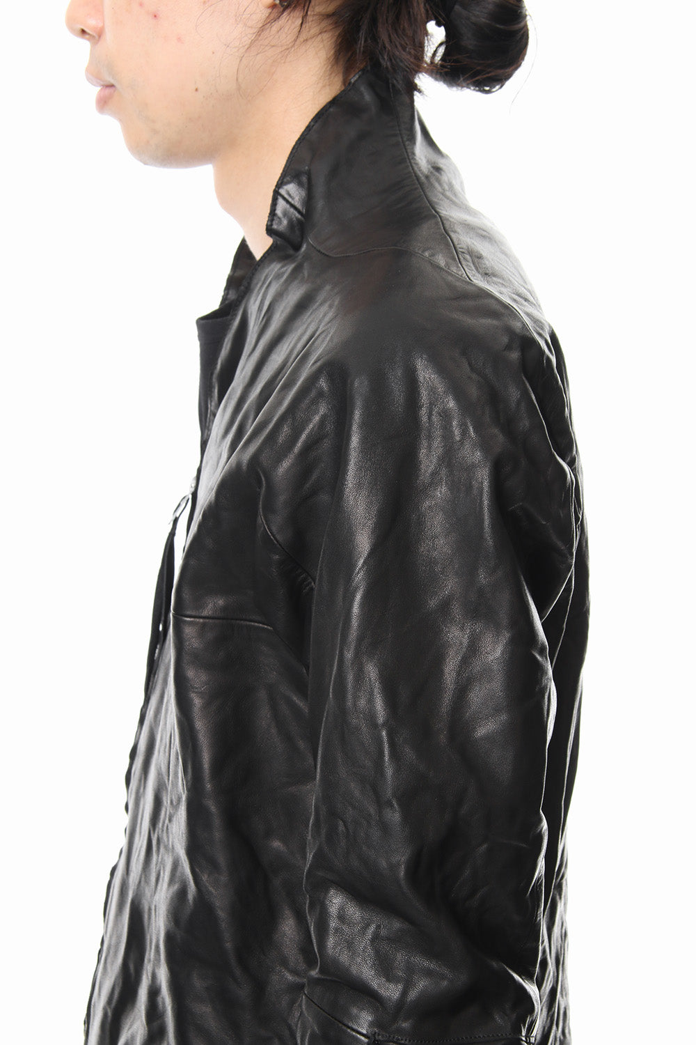 Horse leather zip up cardigan - ST105-0029S