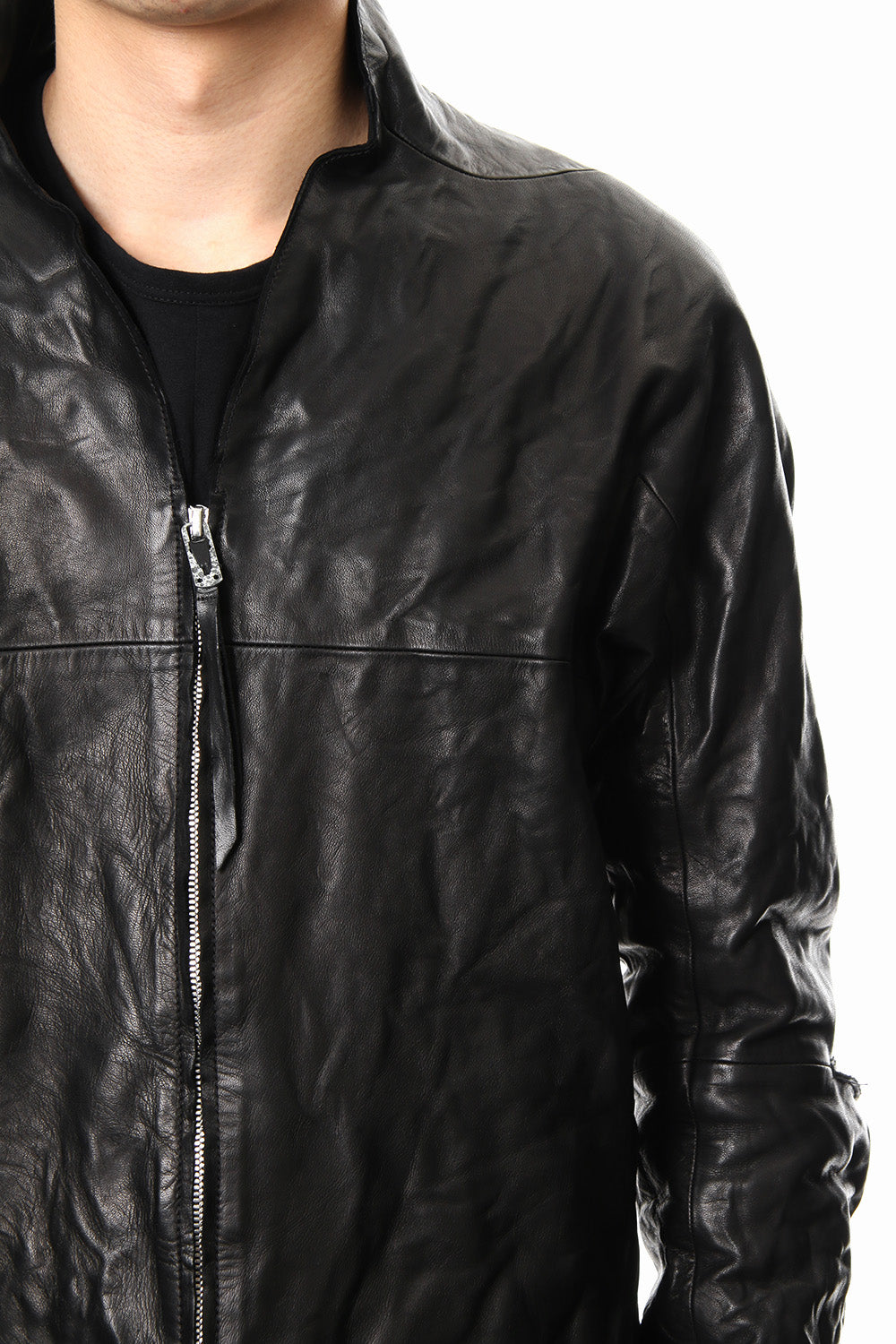 Horse leather zip up cardigan - ST105-0029S