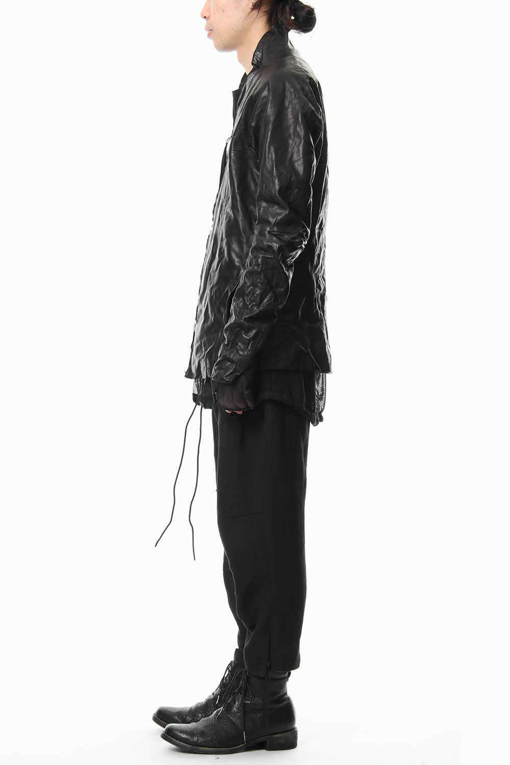 Horse leather zip up cardigan - ST105-0029S