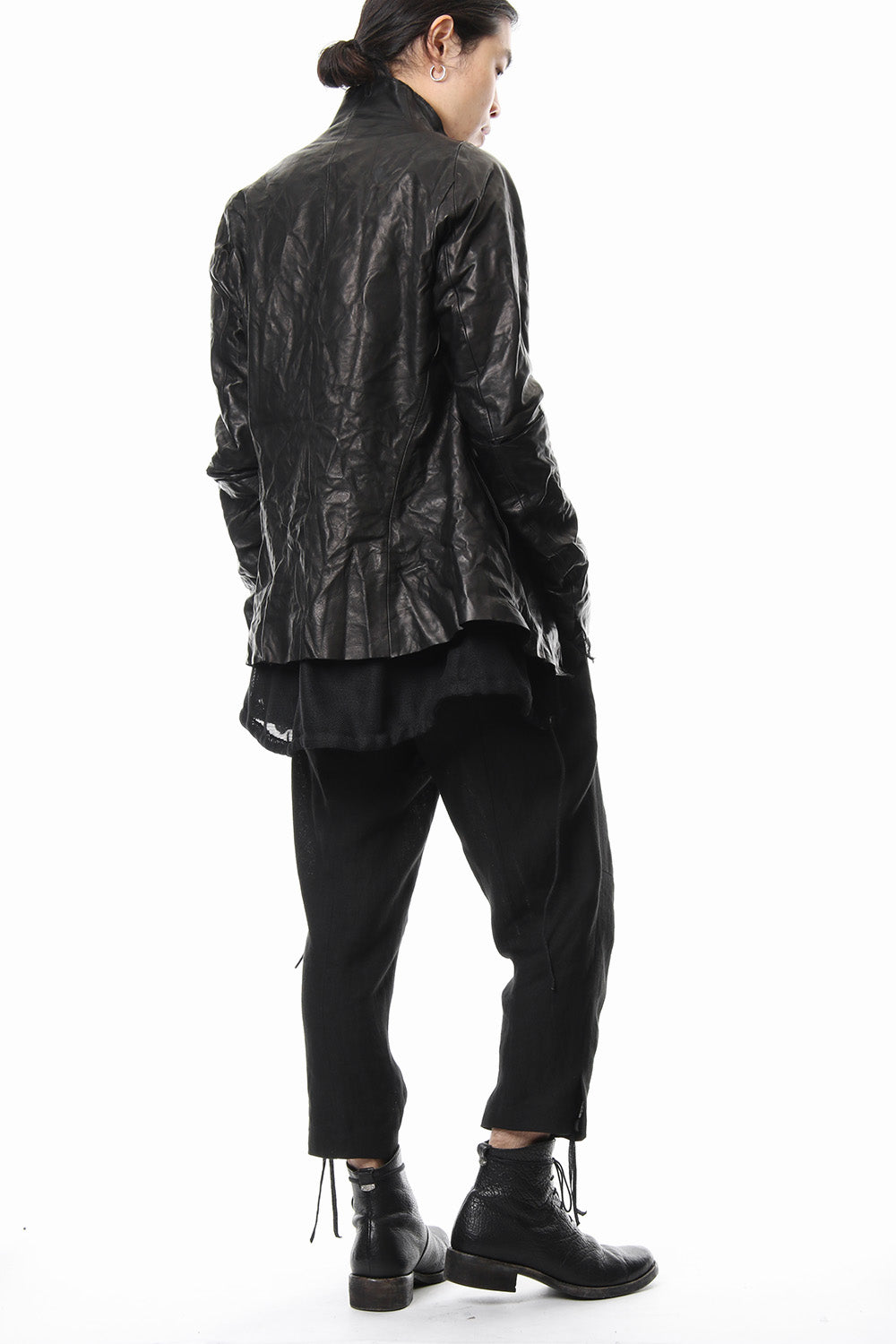 Horse leather zip up cardigan - ST105-0029S