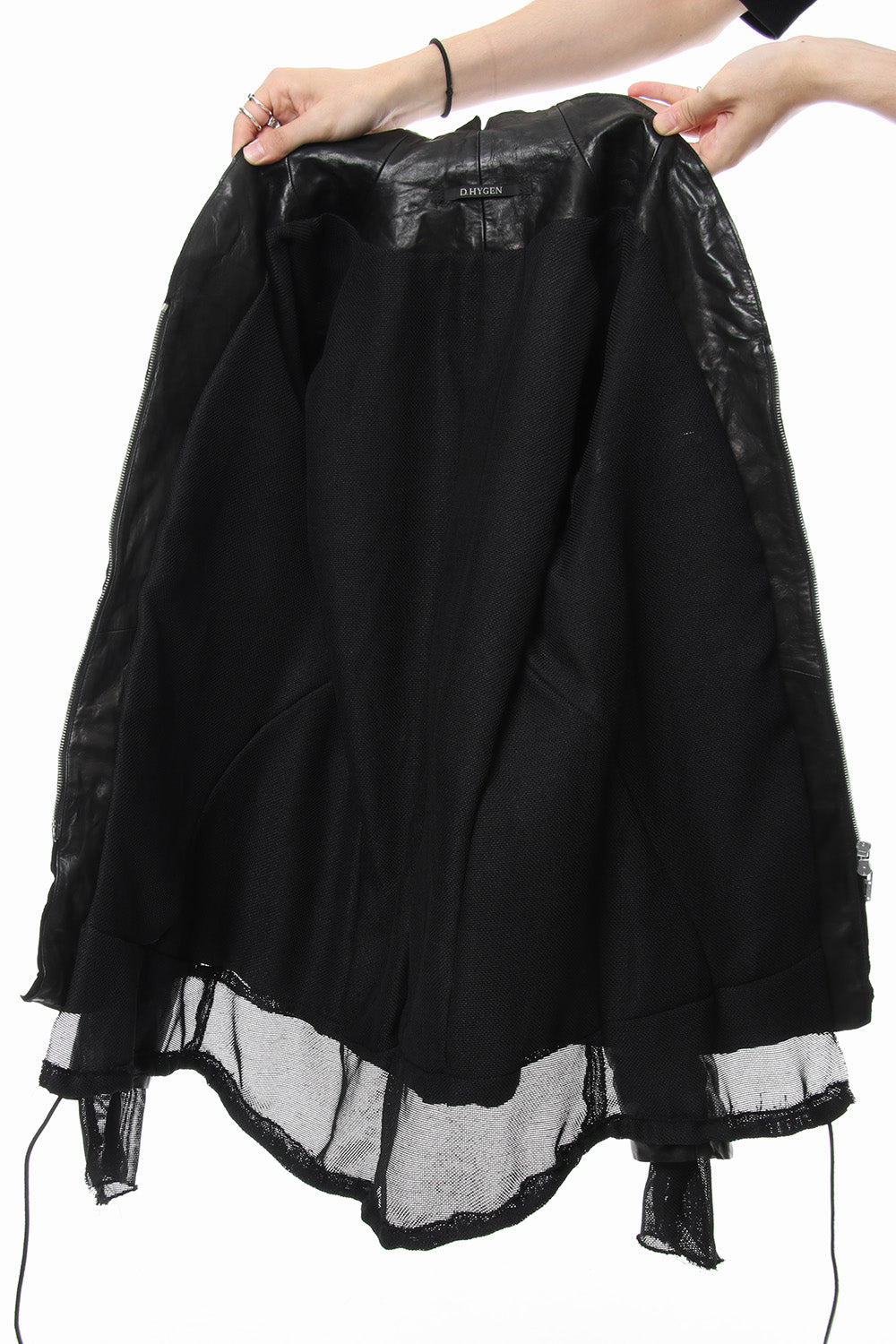 Horse leather zip up cardigan - ST105-0029S