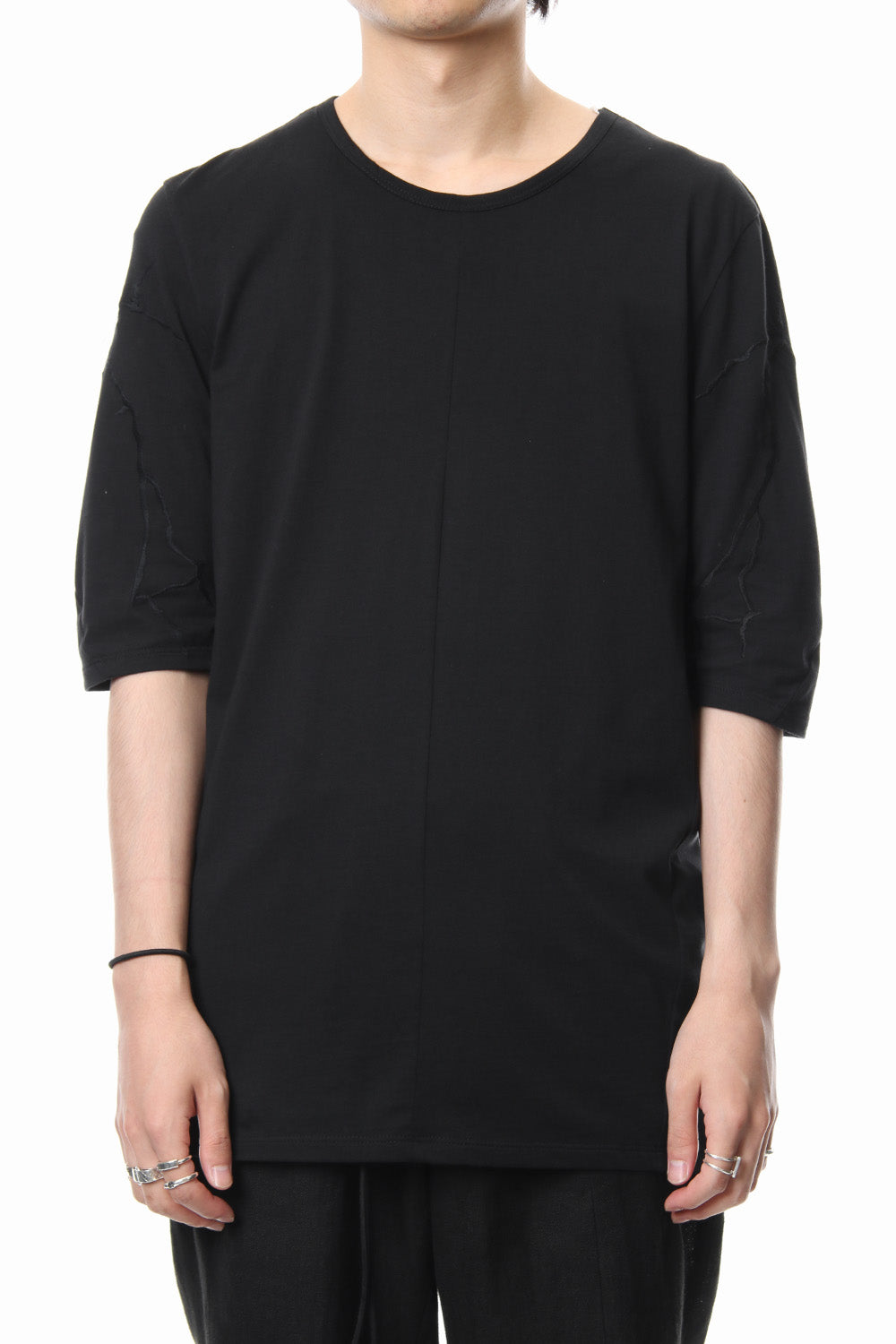 High Gauge India Embroidery 1/2 Sleeve T-shirt - ST101-0099S