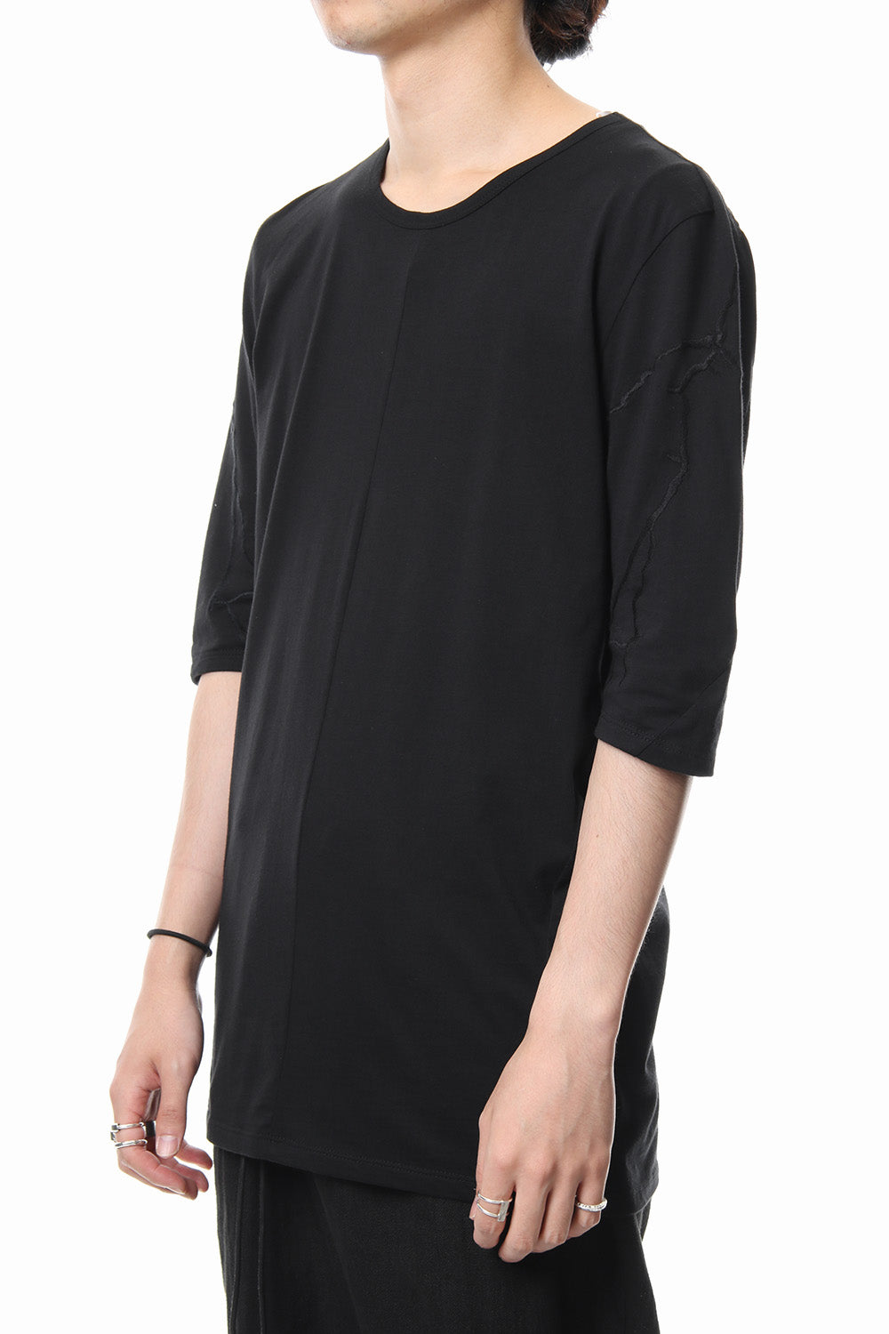 High Gauge India Embroidery 1/2 Sleeve T-shirt - ST101-0099S