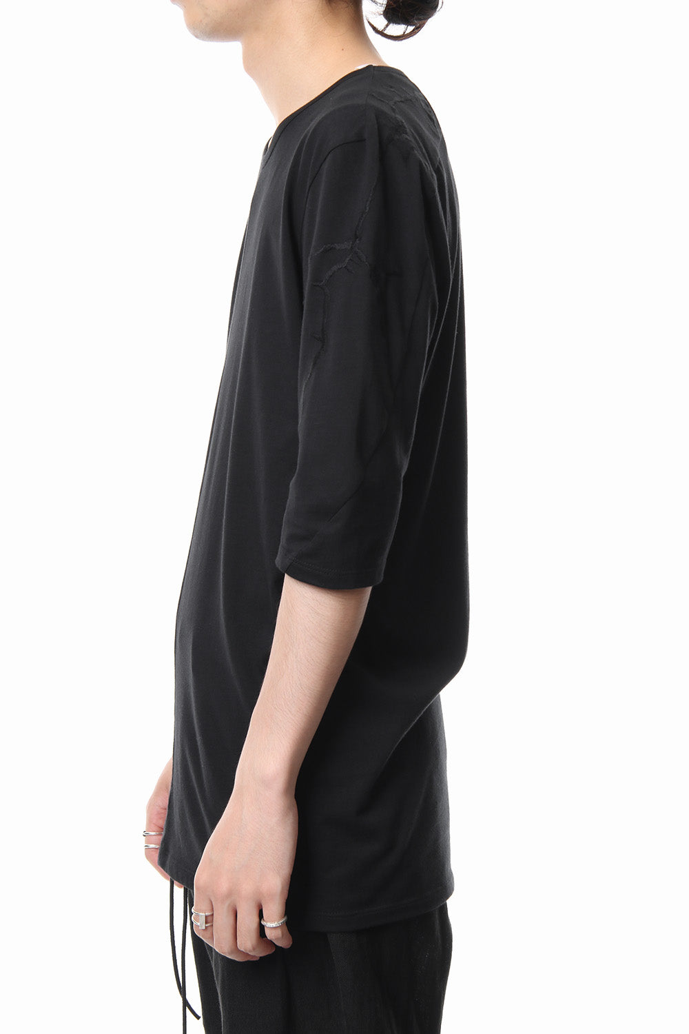 High Gauge India Embroidery 1/2 Sleeve T-shirt - ST101-0099S