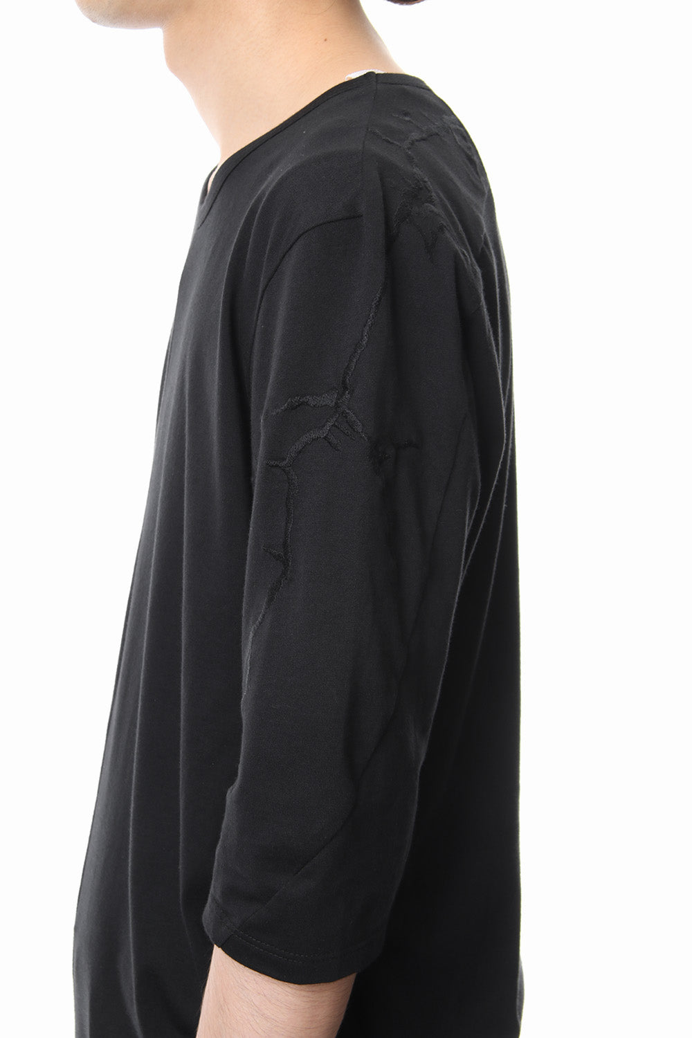 High Gauge India Embroidery 1/2 Sleeve T-shirt - ST101-0099S