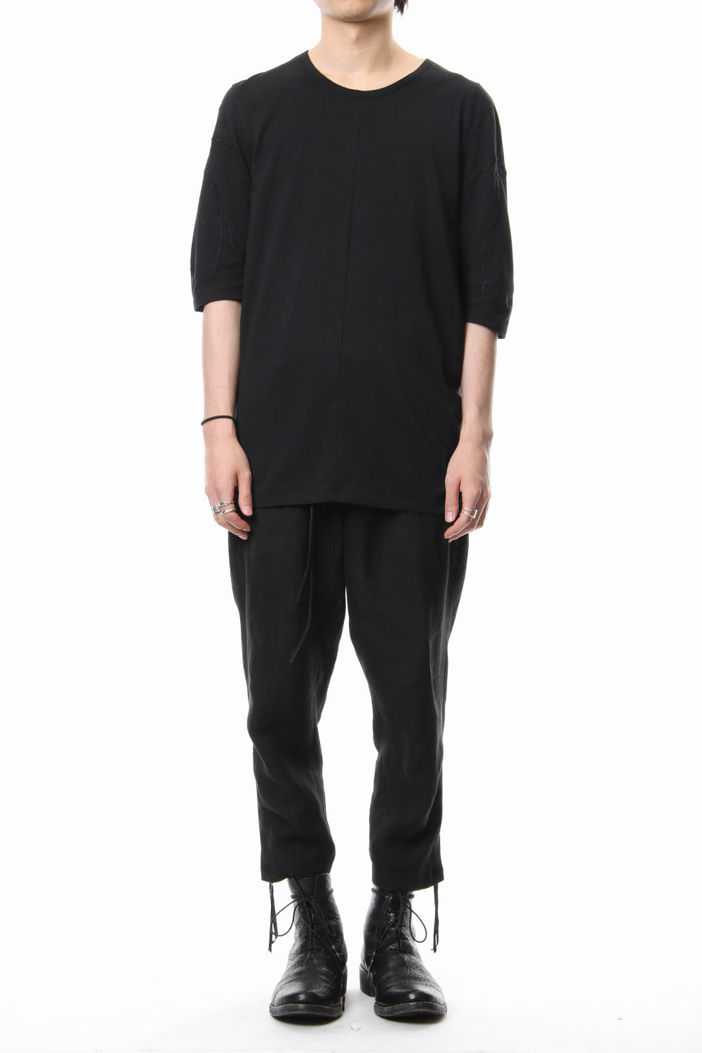 High Gauge India Embroidery 1/2 Sleeve T-shirt - ST101-0099S