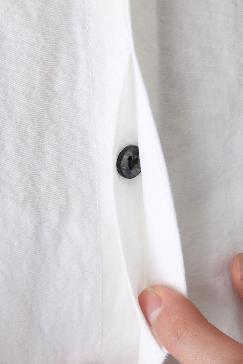 Cotton Linen Typewriter Cloth Long Shirt White