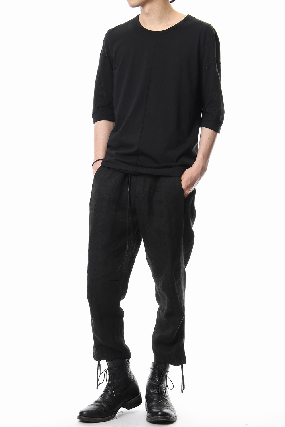 High Gauge India Embroidery 1/2 Sleeve T-shirt - ST101-0099S