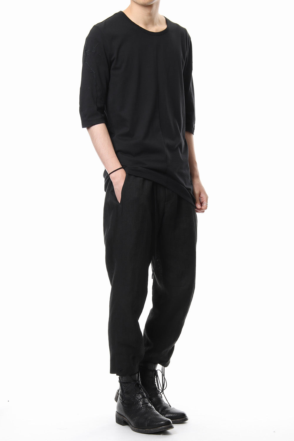 High Gauge India Embroidery 1/2 Sleeve T-shirt - ST101-0099S