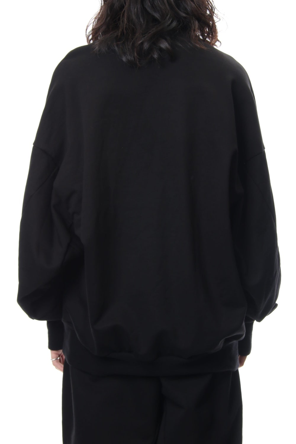PRINT SEAMED SLEEVE SWEATSHIRT